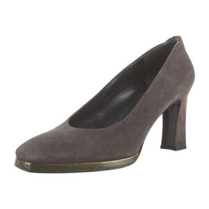Stuart Weitzman For Browns Suede Pumps Square Toe Womens Size 10.5 Grey